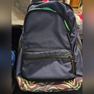 Backpack 5 zip pockets/padded laptop pocket.